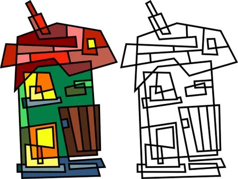 Abstract House Stock-Illustration
