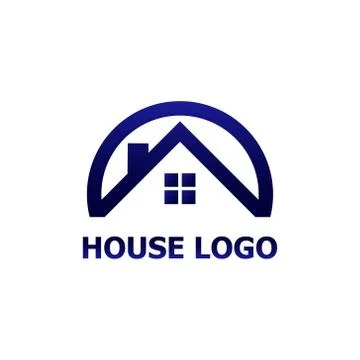 Abstract house logo vector icon Stock Illustration
