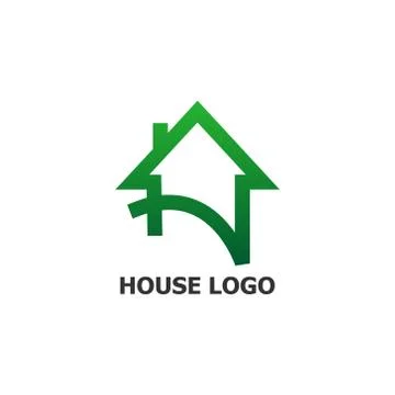 Abstract house logo vector icon Stock Illustration