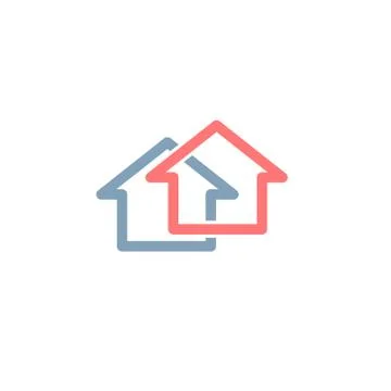 Abstract house logo vector icon Stock Illustration