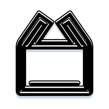 Abstract house structure forming a home symbol icon Stock Illustration