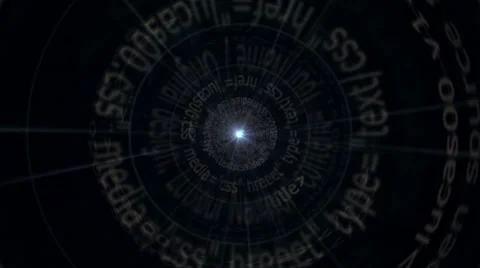 Abstract Html Code Tunnel Background Stock Footage 46056767