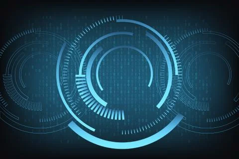 Abstract Hud design element. Vector technology background. Stock Illustration