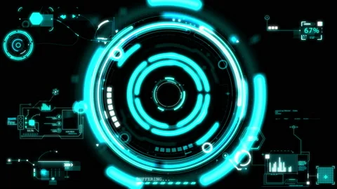 Abstract HUD display Video stock 153540078
