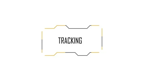 Abstract hud element with tracking loading animation. Hud frame with tracki.. Stock Footage 335161815