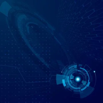 Abstract hud future technology design. Stock Illustration