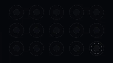 Abstract HUD interface grid with glowing geometric elements Stock Footage 335939296