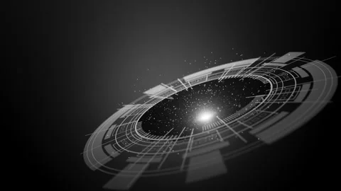 Abstract HUD loop with glowing deep space particles. Stock Footage 315526635