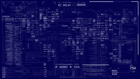 Abstract HUD panel. Video stock 102153099