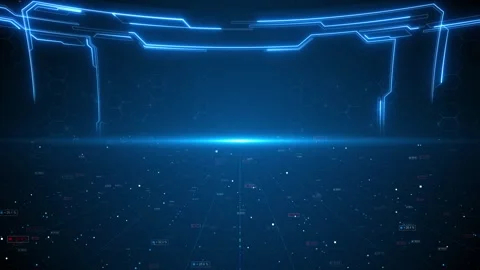 Abstract hud ui gui future futuristic screen system virtual design digital data Stock Footage 312856921