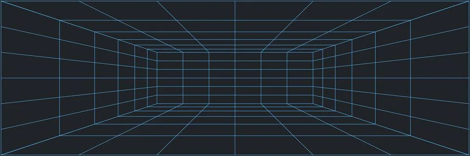 Abstract hud wireframes, cyberpunk elements and perspective black grid. Sur.. 스톡 일러스트
