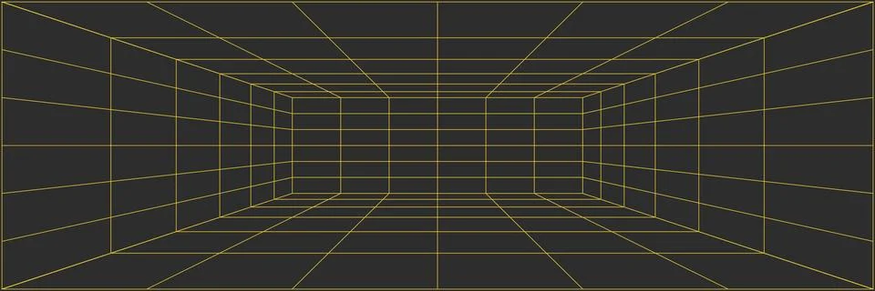 Abstract hud wireframes, cyberpunk elements and perspective black grid. Surre Stock Illustration