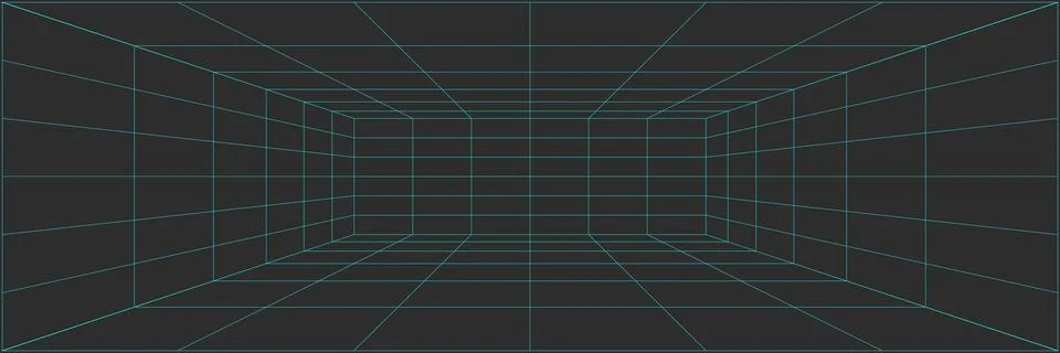 Abstract hud wireframes, cyberpunk elements and perspective black grid. Sur.. Stock Illustration