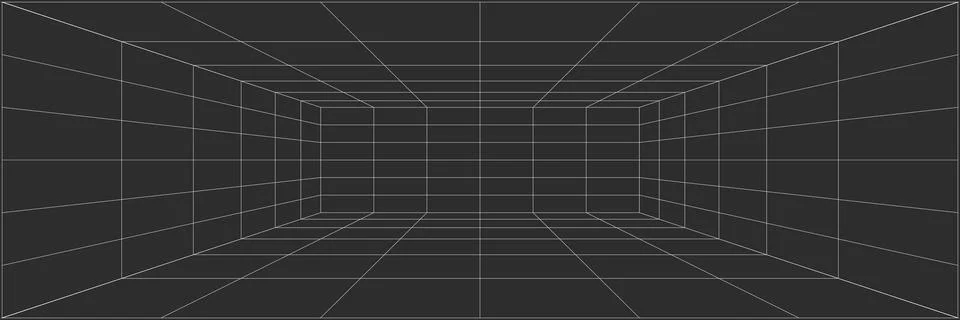 Abstract hud wireframes, cyberpunk elements and perspective black grid. Sur.. Illustrazione stock