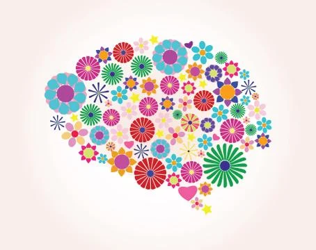 Abstract human brain, creative, vector Stock Illustration