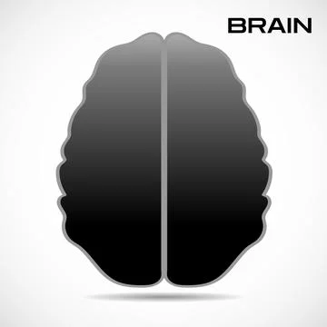 Abstract human brain of gradient. Vector illustration Illustrazione stock