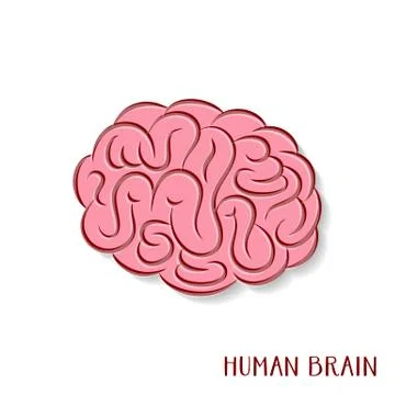 Abstract human brain icon Illustrazione stock