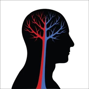 Abstract Human Brain Stock Illustration