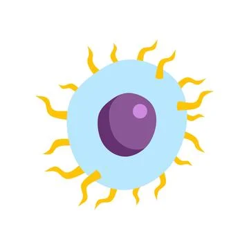 Abstract human cell structure and biology illustration Stock Illustration