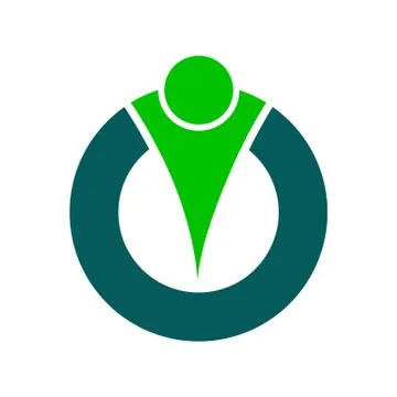 Abstract Human character vector logo concept illustration. Abstract man figur Illustrazione stock