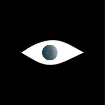 Abstract human eye on a black background. Stock Illustration