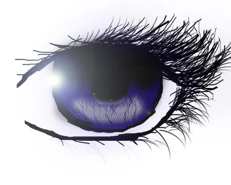 Abstract human eye on a white background Stock Illustration