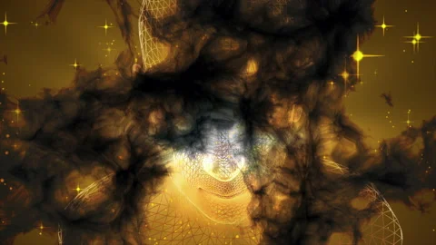 Abstract Human Face Animation controlling negative energy Stock Footage 198823732