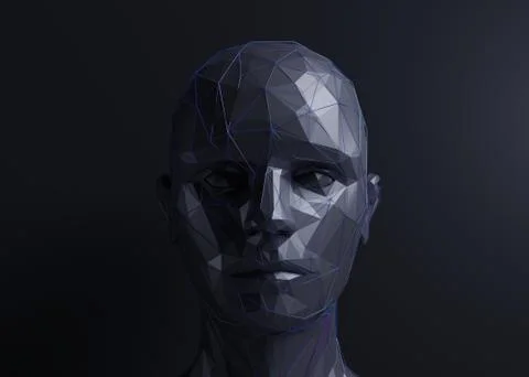 Abstract Human Face Illustrazione stock
