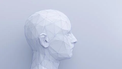 Abstract Human Face Illustrazione stock