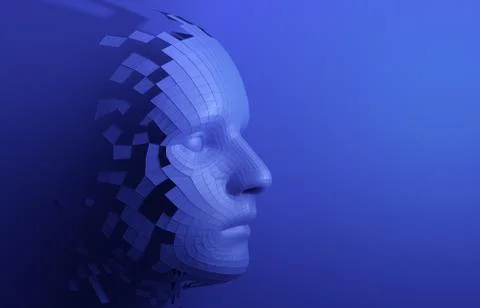 Abstract Human Face Illustrazione stock