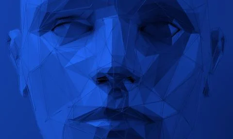 Abstract Human Face Illustrazione stock