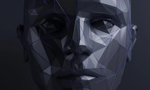 Abstract Human Face Stock Illustration