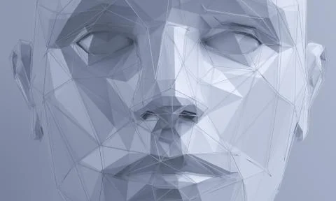 Abstract Human Face Illustrazione stock