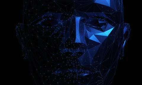 Abstract Human Face Illustrazione stock