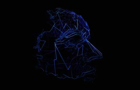 Abstract Human Face Illustrazione stock