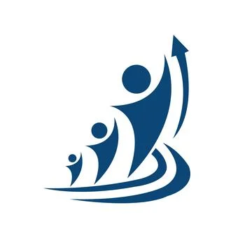 Abstract human figure logo design vector image. Abstract human figures logo Elem Stock Illustration