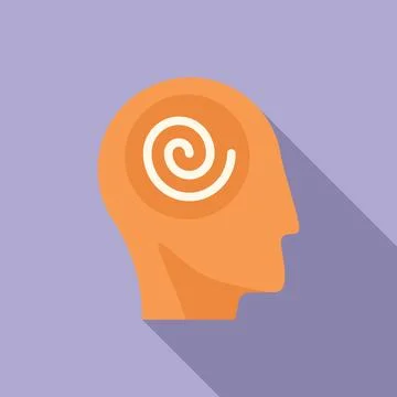 Abstract human head with spiral mind concept Illustrazione stock