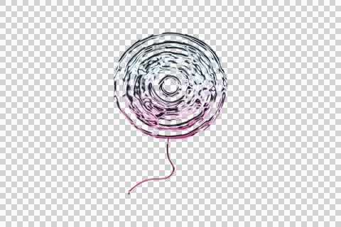 Abstract of a human head with a swirling brain pattern in purple and white Stock Illustration