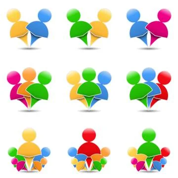 Abstract Human Icons Stock Illustration