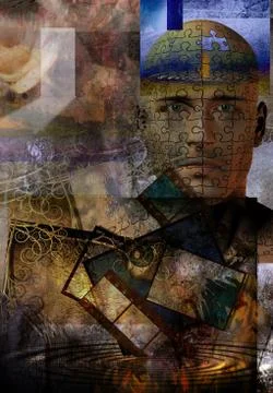 Abstract with human Stock Illustration