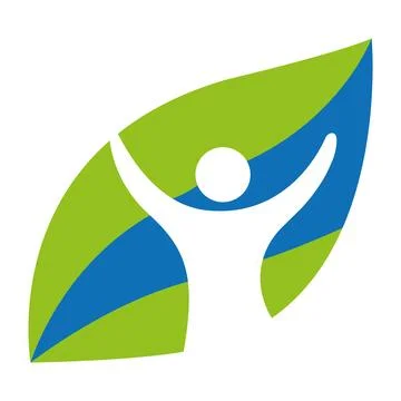 Abstract Human Logo Design Template modern leaf people icon vector design Stock Illustration