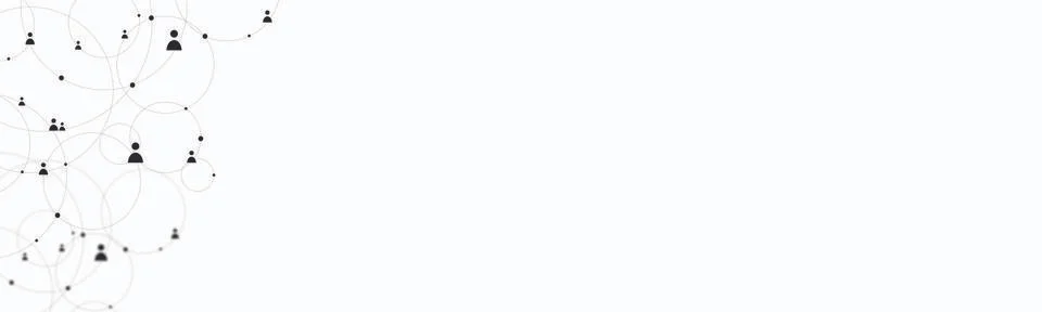 Abstract human network connection in geometric line Stock Photos