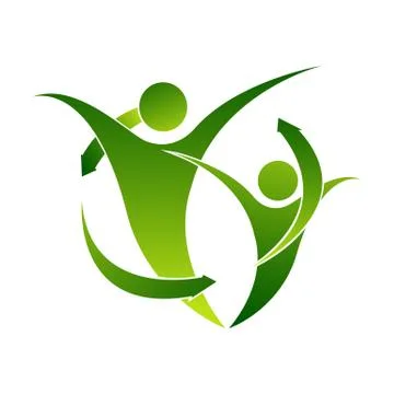 Abstract human or people vector icon and symbol design Illustrazione stock