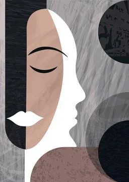 Abstract human profile Stock Illustration