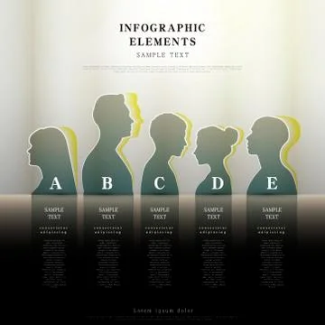 Abstract human shape infographics イラスト素材