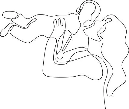 Abstract human silhouette in motion Vector Illustrazione stock