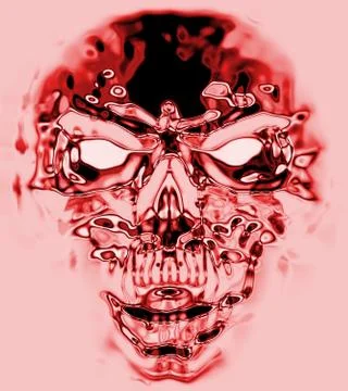 Abstract human skull Stock Illustration