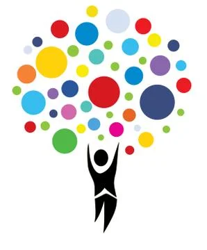 Abstract human tree Stock Illustration