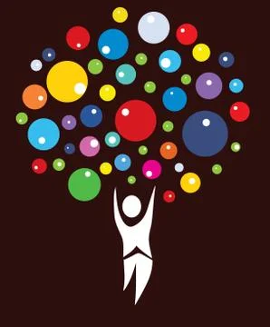 Abstract human tree Stock Illustration