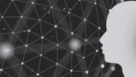 Abstract humanoid robot Stock Footage 135960623